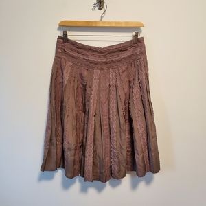 Anthropologie Beth Bowley 100% Silk Skirt